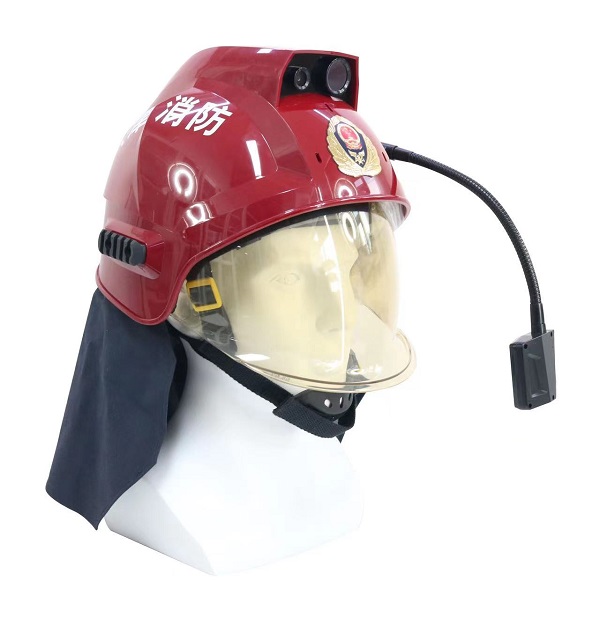 Hasičská helma pro přenos termálního obrazu